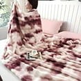 thumbnail image 1 of JOLUSERE Velvet Throw Blanket,70"x80" Ultra Soft Fuzzy Throw Blanket for Men Women Teen All Season,Wine Red, 1 of 10