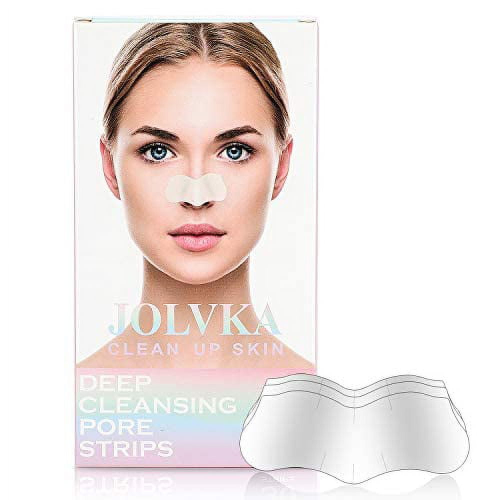 JOLVKA Blackhead Remover Pore Strips for Nose 65 Strips Charcoal