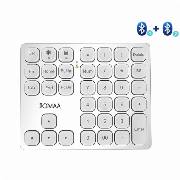 JOMAA Mini 36-keys Number Keyboard, Bluetooth Keypad, Num-pad for Laptop, Rechargeable Type-C
