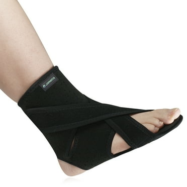 JOMECA Drop Foot Brace for Walking - Dual Forefoot Support Plates Adjustable Soft AFO, Foot Drop, TBI, ALS, MS, Bone Fracture, Fits Women & Men -(Left, S/M)