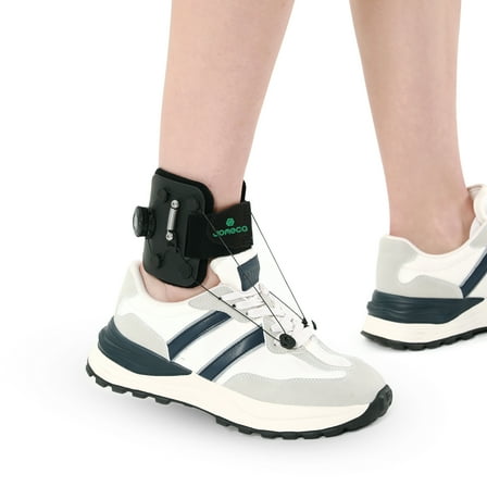 JOMECA Drop Foot Brace with Dual-Knob Adjust Dorsiflexion AFO Foot Drop Brace for Walking with Shoes Fit Left or Right Foot - S/M