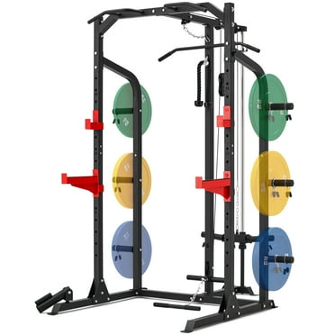 Mikolo Foldable Power Rack Cage,1000lbs Capacity Wall Mounted Squat ...