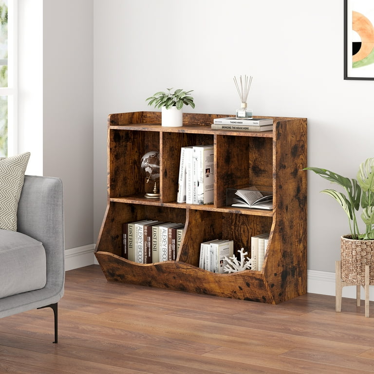 JOMILLY Kid's Cubby Toy Storage Cabinet, Wood Toy Organizer of