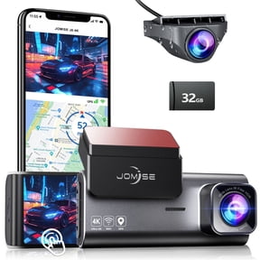 JOMISE Dual Dash Cam Front Rear 4K Full HD Camera Cars Wi-Fi GPS 170 G-Sensor Night Vision