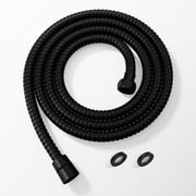 JOMOO Shower Hose Extra Long 59 Inches Flexible Stainless Steel Handheld Shower Head Hose with Brass Insert and Nut, EPDM Inner Tube, Anti-Kink Chrome Shower Head Hose Replacement, Matte Black