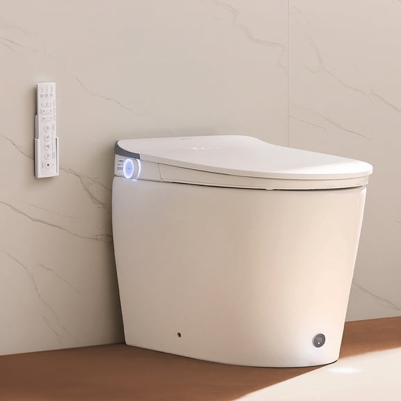 JOMOO Smart Toilet with Instant Warm Water Wash, Heated Seat & Dryer, Auto Open Lid, Self-Cleaning Nozzle, Foot Sensor Flush, Night Light