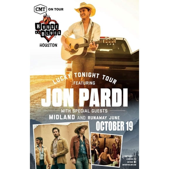 JON PARDI REPLICA 2017 CONCERT POSTER