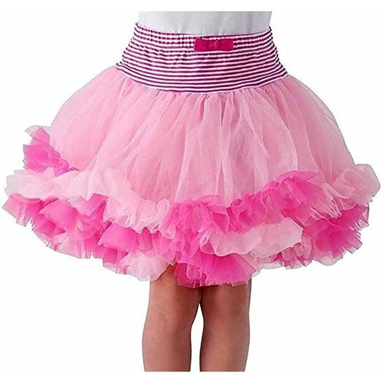 JONA MICHELLE girl s Pink Layered TUTU SKIRT Size M 5 6