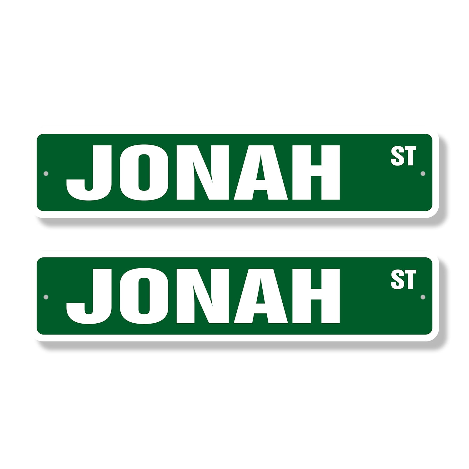 JONAH Classic Street Sign (2 Pack) Childrens Name Room Sign Road Sign ...