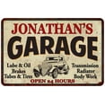thumbnail image 1 of JONATHAN'S Garage Man Cave Metal Sign Decor 8x12 108120014058, 1 of 1