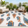 thumbnail image 1 of JONATHAN Y AMALFI COAST 8 x 10 Area Rug, Algarve Fish - Navy/Orange/Cream, AMC114A-8, 1 of 7