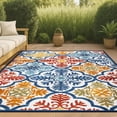 thumbnail image 1 of JONATHAN Y AMALFI COAST 8 x 10 Area Rug, Cassis Ornate Ogee Trellis - Blue/Multi, AMC105A-8, 1 of 10