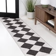 thumbnail image 1 of JONATHAN Y ATHENS 2 x 8 Runner Rug, Draper Geometric Diamond Pattern - White/Charcoal, ATH100A-28, 1 of 6