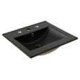 thumbnail image 1 of JONATHAN Y Ancillary 3-Hole 20 in. W x 18.25 in. D Classic Contemporary Rectangular Ceramic Single Sink Basin Vanity Top, Black, 1 of 8