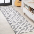 thumbnail image 1 of JONATHAN Y SANTA THERESA 2 x 8 Runner Rug, Astrid Retro Trellis - Cream/Gray, SNT103B-28, 1 of 7