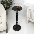 thumbnail image 1 of JONATHAN Y Augustus 24.5" Cottage Classic Spindle Wood Pedestal Round Drink Table and Decorative End Table, Black, END3007C, 1 of 5