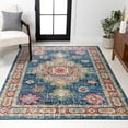 thumbnail image 1 of JONATHAN Y BOHEMIAN FLAIR 4 x 6 Area Rug, Vintage Medallion - Navy/Red, BMF100B-4, 1 of 11