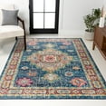 thumbnail image 1 of JONATHAN Y BOHEMIAN FLAIR 8 x 10 Area Rug, Vintage Medallion - Navy/Red, BMF100B-8, 1 of 11