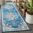 thumbnail image 1 of JONATHAN Y BOHEMIAN FLAIR 2 x 8 Runner Rug, Vintage Medallion - Blue/Cream, BMF104B-28, 1 of 4