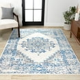 thumbnail image 1 of JONATHAN Y BOHEMIAN FLAIR 5 x 8 Area Rug, Inigo Cottage Medallion - Blue/Gray, BMF107A-5, 1 of 7
