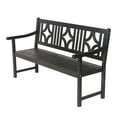 thumbnail image 1 of JONATHAN Y BNH100C Sloane 59.1" 3-Seat Ogee Diamond-Back 600-Lbs Support Acacia Wood Outdoor Garden Patio Bench, Black, 1 of 6