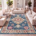 thumbnail image 1 of JONATHAN Y BOHEMIAN FLAIR 5 x 8 Area Rug, Medallion - Navy/Red, BMF100B-5, 1 of 8