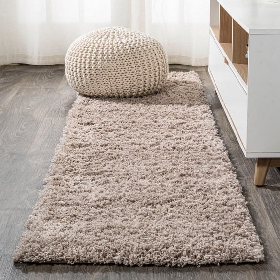 JONATHAN Y TANGO 2 x 10 Runner Rug, Groovy Shag - Light Beige, CLD100D-210