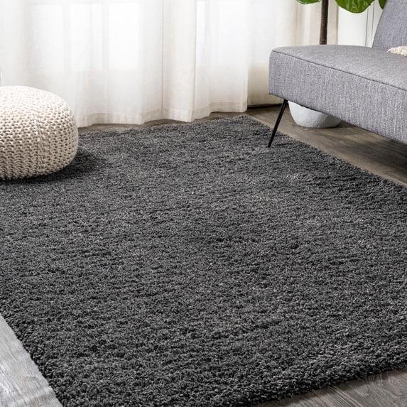 JONATHAN Y TANGO 2 x 8 Runner Rug, Groovy Shag - Dark Gray, CLD100G-28