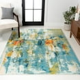 thumbnail image 1 of JONATHAN Y CONTEMPORARY POP 5 x 8 Area Rug, Modern Abstract Waterfall - Blue/Cream, CTP100A-5, 1 of 4