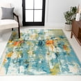 thumbnail image 1 of JONATHAN Y CONTEMPORARY POP 8 x 10 Area Rug, Modern Abstract Waterfall - Blue/Cream, CTP100A-8, 1 of 4