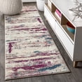 thumbnail image 1 of JONATHAN Y CONTEMPORARY POP 2 x 8 Runner Rug, Modern Abstract Brushstroke - Cream/Pink, CTP102A-28, 1 of 10