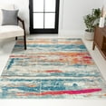 thumbnail image 1 of JONATHAN Y CONTEMPORARY POP 3 x 5 Area Rug, Modern Abstract Brushstroke - Cream/Blue, CTP102C-3, 1 of 3
