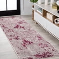 thumbnail image 1 of JONATHAN Y CONTEMPORARY POP 2 x 8 Runner Rug, Modern Abstract Vintage Faded - Maroon/Gray, CTP103B-28, 1 of 10