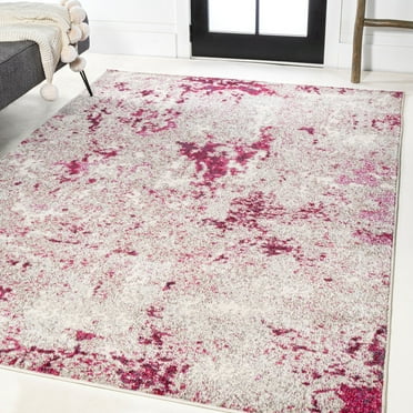 JONATHAN Y CTP103B-4 Contemporary POP Modern Abstract Vintage Faded Maroon/Gray 4 ft. x 6 ft. Area Rug, Rustic Bohemian, Pet Friendly, Stain Resistant, Easy to Clean, for Living Room, Bedroom