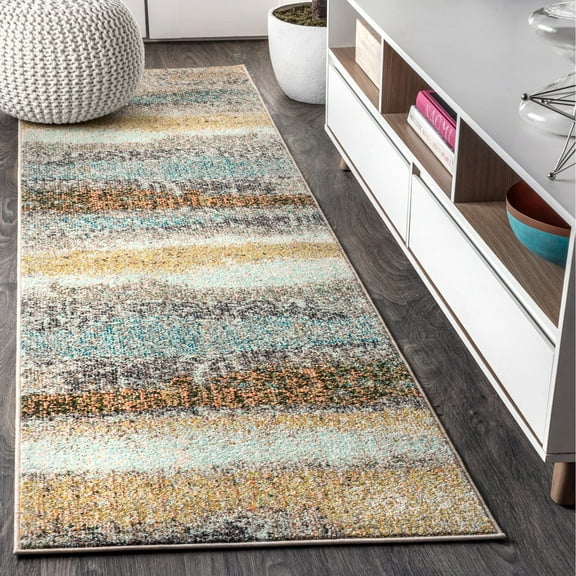 JONATHAN Y CONTEMPORARY POP 2 x 8 Runner Rug, Modern Abstract Vintage - Cream/Yellow, CTP105A-28