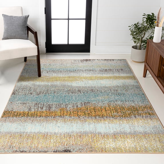 JONATHAN Y CONTEMPORARY POP 3 x 5 Area Rug, Modern Abstract Vintage - Cream/Yellow, CTP105A-3
