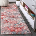 thumbnail image 1 of JONATHAN Y CONTEMPORARY POP 2 x 8 Runner Rug, Modern Abstract - Blue/Red, CTP108B-28, 1 of 10