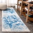 thumbnail image 1 of JONATHAN Y CTP109B-28 Dune Modern Abstract Cream/Blue 2 ft. x 8 ft. Runner Rug, 1 of 9