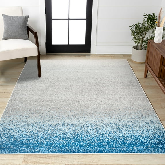 JONATHAN Y CONTEMPORARY POP 8 x 10 Area Rug, Shore Gradient - Blue/Cream, CTP111B-8