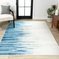 thumbnail image 1 of JONATHAN Y CONTEMPORARY POP 5 x 8 Area Rug, Linear Half-Stripe - Blue/Cream, CTP112A-5, 1 of 10
