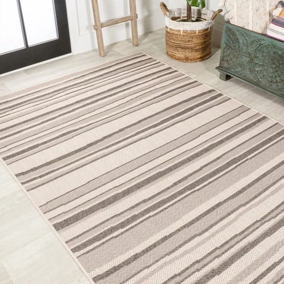 JONATHAN Y Chevron Wavy Stripe Modern Indoor/Outdoor Area Rug