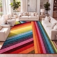 thumbnail image 1 of JONATHAN Y DAZZLE Retro Rainbow Stripe Area Rug, 3 x 5, Multi, 1 of 9