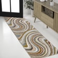 thumbnail image 1 of JONATHAN Y DAZZLE 2 x 8 Runner Rug, Flow Abstract Swirl - Red/Beige/Blue, DZC100B-28, 1 of 6