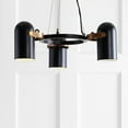 thumbnail image 1 of JONATHAN Y Eugenio 22.5" Adjustable Metal LED Chandelier, Black/Brass Gold, JYL6118A, 1 of 8