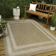 thumbnail image 1 of JONATHAN Y Frenzy Easy Jute Minimalist Boho Inset Border Natural/Beige 3 ft. x 5 ft. Indoor/Outdoor Area Rug, 1 of 7