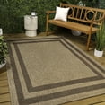 thumbnail image 1 of JONATHAN Y Frenzy Easy Jute Minimalist Boho Inset Border Natural/Brown 3 ft. x 5 ft. Indoor/Outdoor Area Rug, 1 of 7