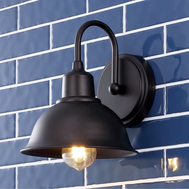JONATHAN Y Frisco Farmhouse Industrial Iron LED Vanity, Chrome by  1 Light - Oil Rubbed Bronze
