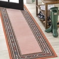 thumbnail image 1 of JONATHAN Y HAWAII 2 x 8 Runner Rug, Sebastian Diamond Border - Orange/Ivory, HWC102C-28, 1 of 10