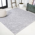 thumbnail image 1 of JONATHAN Y IBIZA 5' Square Area Rug, Balansat Moroccan Diamond - Light Gray, IBZ100C-5SQ, 1 of 8
