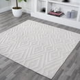 thumbnail image 1 of JONATHAN Y IBIZA 5' Square Area Rug, Balansat Moroccan Diamond - Ivory, IBZ100D-5SQ, 1 of 8